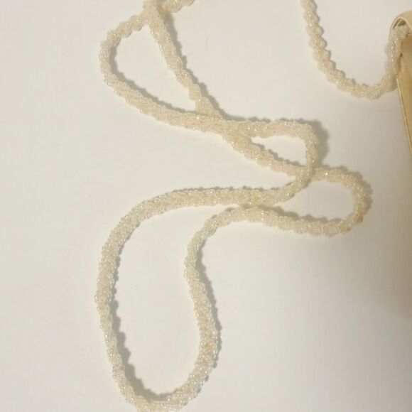 La Sera By Franchi Cream Silk Evening Clutch Bag - Picture 9 of 13